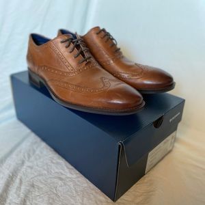 Cole Haan Wayne wing tip tan oxford men sz 9